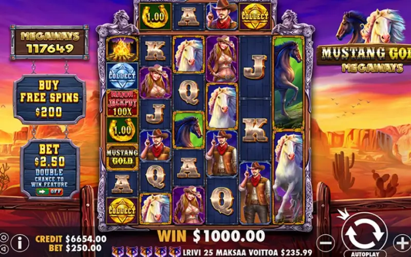 play mustang gold megaways slot